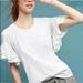 Anthropologie Tops | Anthropologie Vanessa Virginia Sorrento Top White Ruffle Sleeve Size Mp | Color: White | Size: Mp