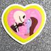 Disney Design | Jack Sally Nightmare Before Christmas Sticker Disney Waterproof Heart | Color: Pink/Yellow | Size: Os