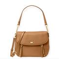 Michael Kors Bags | Michael Kors Evie Pebble Leather Shoulder Bag Crosbody Bag Like New Condition | Color: Brown | Size: 11-1/2"W X 9"H X 2-1/2"D
