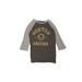 Wright & Ditson Long Sleeve T-Shirt: Brown Color Block Tops - Kids Boy's Size Medium