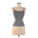 Nike Active Tank Top: Gray Color Block Activewear - Women's Size Medium