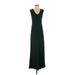 Banana Republic Factory Store Casual Dress - Maxi: Green Chevron/Herringbone Dresses - Women's Size Small