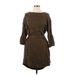 Three Dots Casual Dress - Wrap: Brown Dresses - Women's Size Large