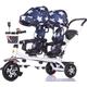 Children's Double Tricycle Twin Baby Bicycle Tricycle Trike Baby cart Baby Carriage Light Trolley Big Stroller Extended Awning Storage Basket Baby Carriage (Color : E) (B)