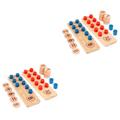 Toyvian 2 Sets Counter Toy Counting Bears Toddler Toy Puzzles for Kids Toddler Puzzles Kids Puzzles Abacus Toys Homeschool Supplies Kids Favor Wooden Number Toy Set Child