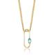 MIORE necklace for women with Natural Blue Topaz Gem 0.25 ct Pendant on 18k Gold Plated 925 Sterling Silver Curb Chain- Birthstone necklace with Jewellery Box