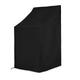 ZWYSL Waterproof Garden Furniture Covers, Stacking Chair Cover Garden Companion Seat and Tall Chairs Furniture Sun Lounge Covers Stacking Storage (Color : Black, Size : 140x84x94/65CM)