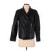 BB Dakota Faux Leather Jacket: Short Black Print Jackets & Outerwear - Women's Size X-Small