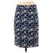 J. by J.Crew Casual Skirt: Blue Print Bottoms - Women's Size 00