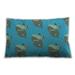 Ahgly Company Patterned Indoor-Outdoor Deep-Sea Green Lumbar Throw Pillow