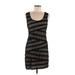 Max Studio Casual Dress - Mini: Black Jacquard Dresses - Women's Size Medium