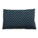 Ahgly Company Patterned Indoor-Outdoor Deep-Sea Blue Lumbar Throw Pillow