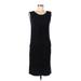 Philosophy di Alberta Ferretti Casual Dress - Midi Scoop Neck Sleeveless: Black Solid Dresses - Women's Size 6