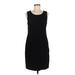 Ann Taylor LOFT Casual Dress - Sheath Scoop Neck Sleeveless: Black Print Dresses - Women's Size 8