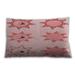 Ahgly Company Patterned Indoor-Outdoor Light Red Pink Lumbar Throw Pillow