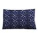 Ahgly Company Patterned Indoor-Outdoor Midnight Blue Lumbar Throw Pillow