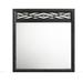 Kira 22 x 40 Dresser Mirror, Geometric Design, Rubberwood, Black Finish