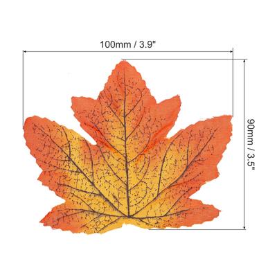 Fake Fall Leaves, 300 Pack Artificial Maple Leaves