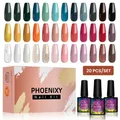 Phoenixy-Kit de vernis à ongles gel professionnel couleurs scintillantes pures vernis gel