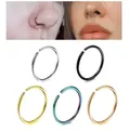 Faux Septum Fin en Acier Inoxydable Boucles d'Oreilles Antarctique Anneaux Labret Faux Jules