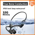 Casque à conduction True Sophia pour la natation étanche IPX8 lecteur MP3 32 Go sans fil