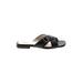 27 EDIT Sandals: Slip-on Chunky Heel Casual Black Print Shoes - Women's Size 8 - Open Toe