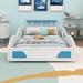 Zoomie Kids Aleesia Slat Storage Bed Wood in White | 20.6 H x 41.3 W x 77.6 D in | Wayfair B75BD0E2366F4235B711C8F4A05144FD