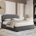 House of Hampton® Jocilynn Platform Storage Bed Upholstered/Velvet in Gray | 42.9 H x 56.1 W x 77.5 D in | Wayfair 14902923AA1249DB85807B483F178869