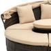 Latitude Run® Versatile Outdoor Sofa Set w/ Canopy & Pillows Metal in Brown | Wayfair 7BD08D25233D421A8A505BCC236A470F