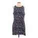 Britt Ryan Casual Dress - Mini: Purple Floral Dresses - Women's Size Large