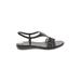 Impo Sandals: Black Solid Shoes - Women's Size 7 - Open Toe