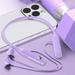 Neck Wireless Bluetooth Headphones Multi-Function Sports Earbuds In-Ear 5.0 Unisex Maximum Comfort Purple