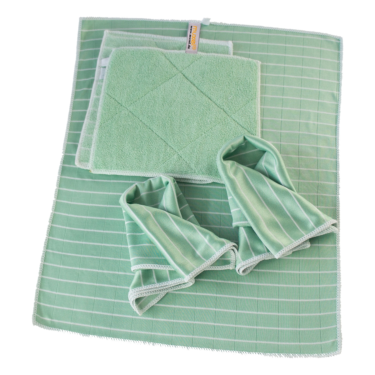 Muxel Bambustücher Reinigungstuch Fenstertuch Putzlumpen Putzlappen Spiegeltuch Poliertuch Bambustuch Image