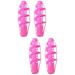 Pink 4 Pcs Plastic Rubber Band Hair Styling Tools Spiral Curling Iron Roller Curls Women s