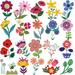 Casciybo Flower Temporary Tattoos for Kids Girl 10 Sheets Fake Waterproof Cute Small Tattoo Stickers for Child Birthday Party Favors Supplies Gifts Decorations