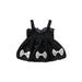 Girl Sleeveless V Neck Bow Decoration Princess High Waist Dress