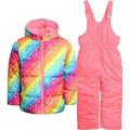 Pink Platinum Girls Snowsuit - 2 Piece Insulated Ski Jacket and Snow Bib (Size: 2T-4)