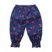 New Casual Polka Dot Fashion Floral Print Boys and Girls Mid Waist Cropped Floral Bloomers Children Spring and Autumn Long Pants