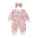 aturustex Baby Girls 2 Piece Outfits Halloween Long Sleeves Romper and Headband