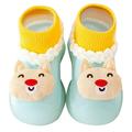 Kids Toddler Sock Shoes Animal Rubber Sole Non Indoor Slipper Boys First Walking Floor Slipper Soft Sole CottonMesh Slipper Breathable Lightwewight Baby Shoes Green 2 Years-2.5 Years