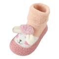 Baby Home Slippers Cute Warm House Slippers For Lined Winter Indoor Shoes Red 2 Years-2.5 Years