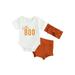 Canis Adorable 3-Piece Halloween Outfit for Baby Girls: Romper Ruffle Shorts and Headband