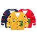 Godderr Boys Cardigan Sweater Outerwear for Kids Babyï¼ŒToddler Cardigan Knitted Coats 1-7Y Kid Cute Knit Sweater Coats Dinosaur Print Spring Autumn Knit Cardigan