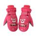 Dyfzdhu Kids Winter Gloves Snow Ski Waterproof Thermal Insulated Gloves For Boys Girls Toddler Children Youth For Cold Weather Hot Pink