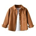 Godderr Baby Boys Jacket Brown Jacket & Outerwear Corduroy Button down Shirts Top Coat Clothes 12m-5y