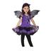 AnuirheiH Girls Bat Vampire Costume for Girls Halloween Witch Costume With Bat Wings and Headband Cosplay Girls Tutu Dress