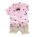 Yinguo Bow Shorts Gentleman Boys Baby Tops Toddler Kids Crown Set Outfits Shirt Boys Outfits&Set