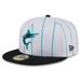 Youth New Era White Miami Marlins 2024 Batting Practice 59FIFTY Fitted Hat