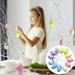 Quinlirra Easter Decor Home Decor Clearance 12pc Easter Hand Drawn Color Simulated Hanging Decorations For Home Decoration Room Decor