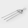 Quinlirra Easter Clearance Outdoor Stainless Steel Barbecue Fork Border Three Pronged Barbecue Fork Barbecue Meat Chicken Wing Fork Thickened Barbecue Needle Semi-automatic Barbecue Gifts for Women